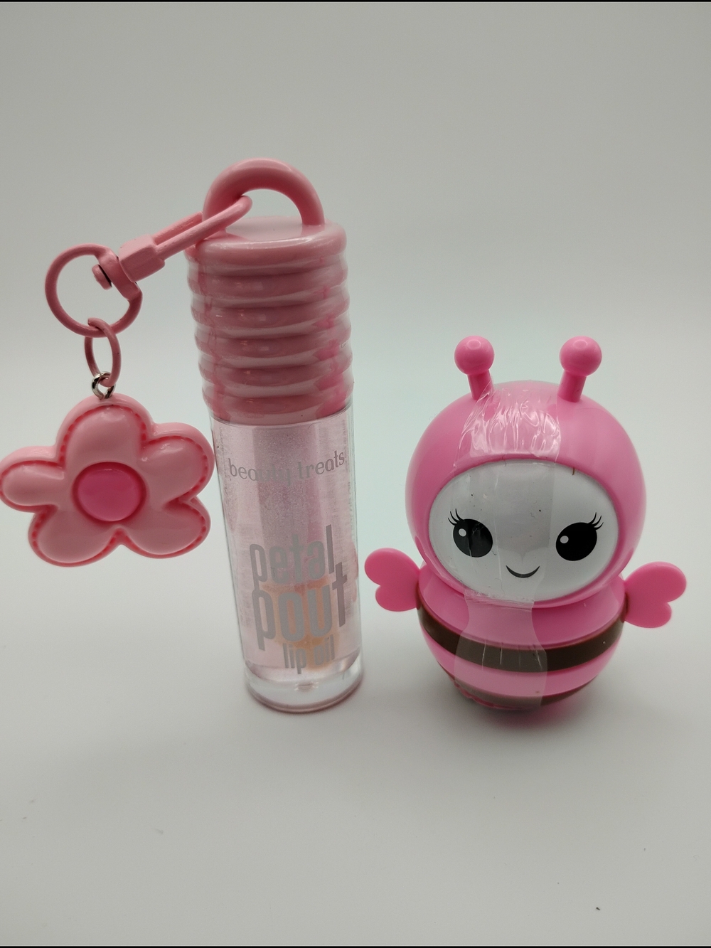 Petal Pout Pink Lip Oil By Beauty Treats & Bumblebee Lip Balm - Picture 3 of 4